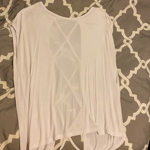 White open back float shirt